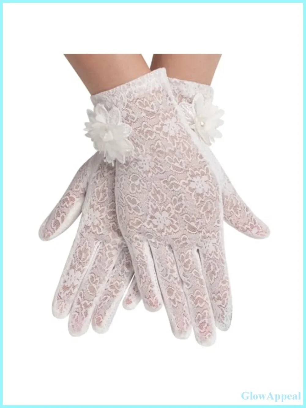 Lace Gloves Women Short Floral Nylon Spandex Tea Party Wedding Opera Prom